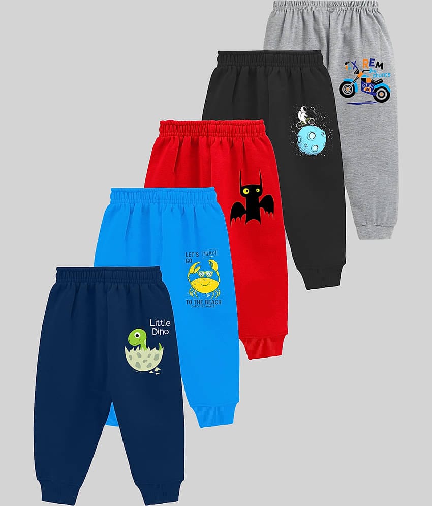 Kuchipoo Pack of 5 Boys Cotton Blend Trackpant ( Multicolor2 )
