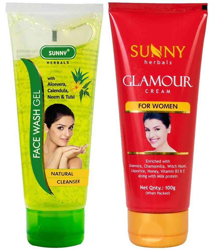 SUNNY HERBALS Neem Facewash & Women Glamour Day Cream 100 gm