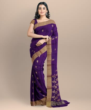 Chanderi Palla Jal (Purple)