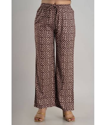 MAUKA - Brown Rayon Straight Women's Palazzos ( Pack of 1 )
