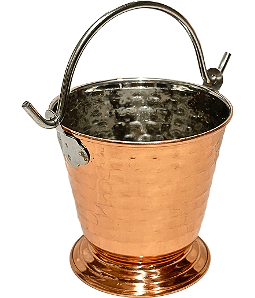 Dynore Stainless Steel Serving Bucket 500 ml Copper ( Set of 1 )