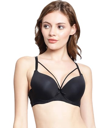 PrettyCat Polyester Lightly Padded Women's Push Up Bra ( Red )