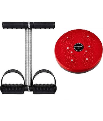 Shopeleven way to fitness Heavy Duty Large Single Spring Tummy Trimmer | Extra Long Dual Spring Ab Exerciser | Wide Foot Pedals & Strong Resistance | Full Body Home Gym Equipment for Men & Women | Weight Loss Tool Pack of 2 Tummy Trimmer With twister