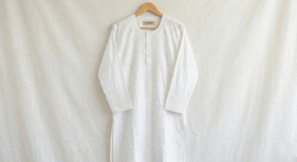 Radhika Creation Lucknowi Embroidered Cotton Kurta Chikankari Daily Wear Kurta White Pack of 1