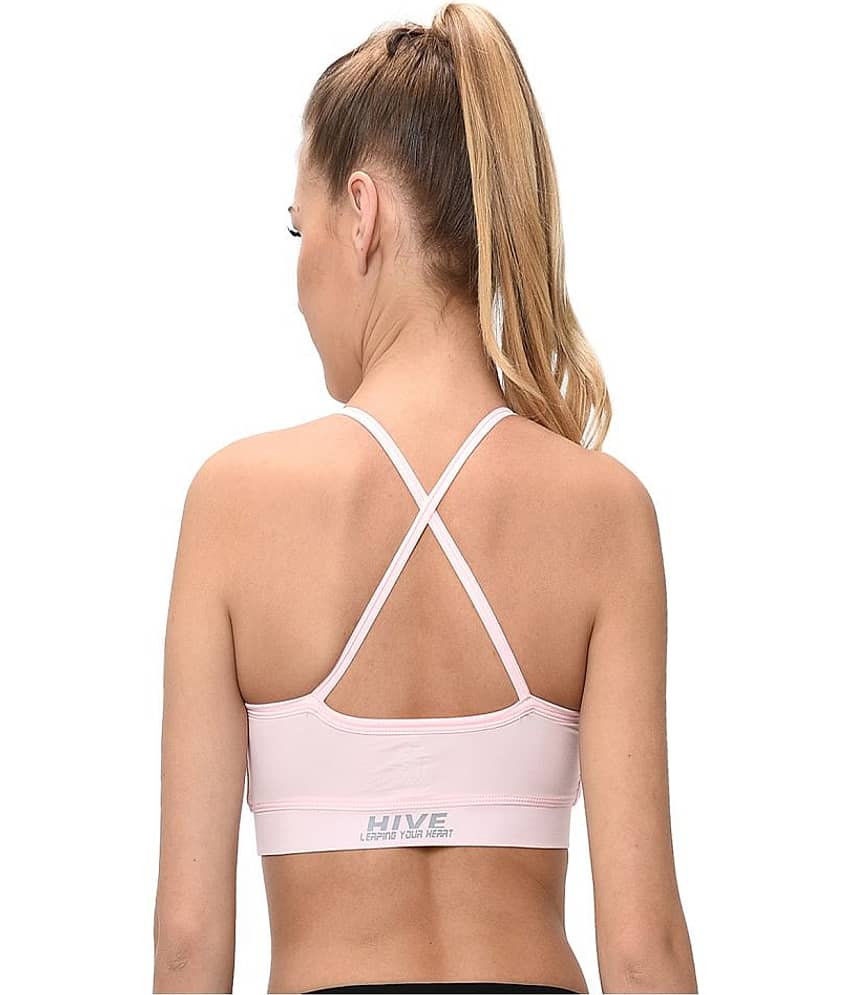 Elina Polyester Sports Bra - Pink