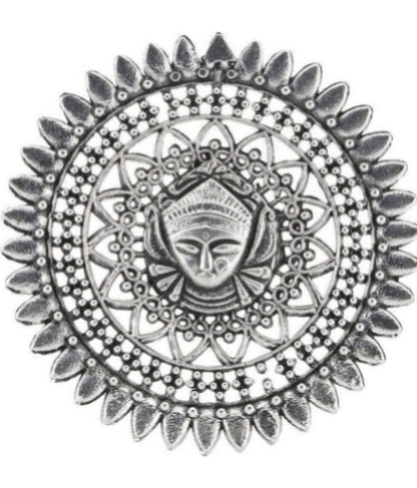 PUJVI - Silver Rings ( Pack of 1 )