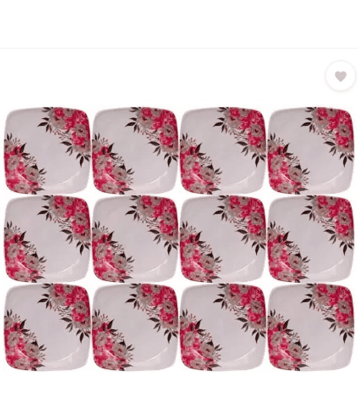 Carnival 12 Pcs Melamine Multi Color Half Plate