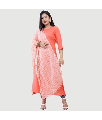 G4Girl - Fluorescent Orange Silk Women's Dupatta - ( Pack of 1 )