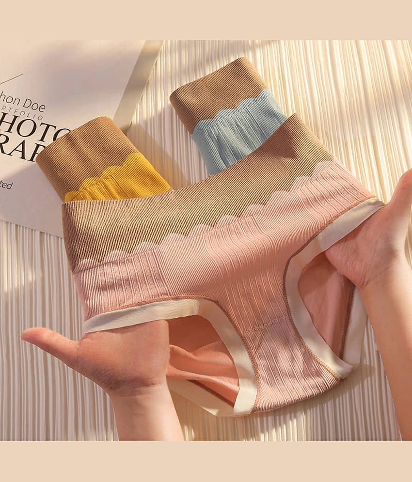 3Mads Pack of 3 Nylon Hipster For Women ( Multicolor6 )