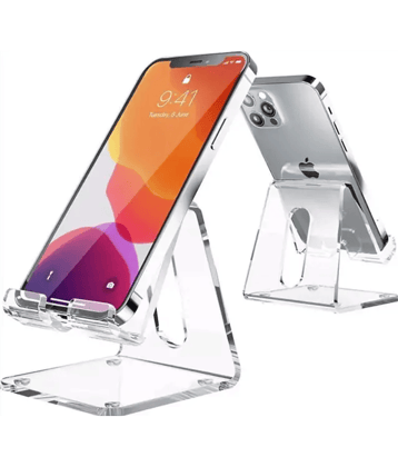 Crystal Colour Premium Appearance Acrylic Cell Phone Stand for Desk Compatible with All Mobile Phone