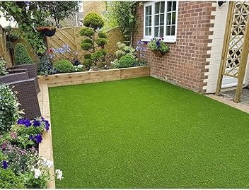 Eurotex 35MM Artificial Grass Carpet Mat for Balcony, Lawn, Door, Soft Comfortable (PE & PP, Natural Green, 6.5x7.5 Feet)
