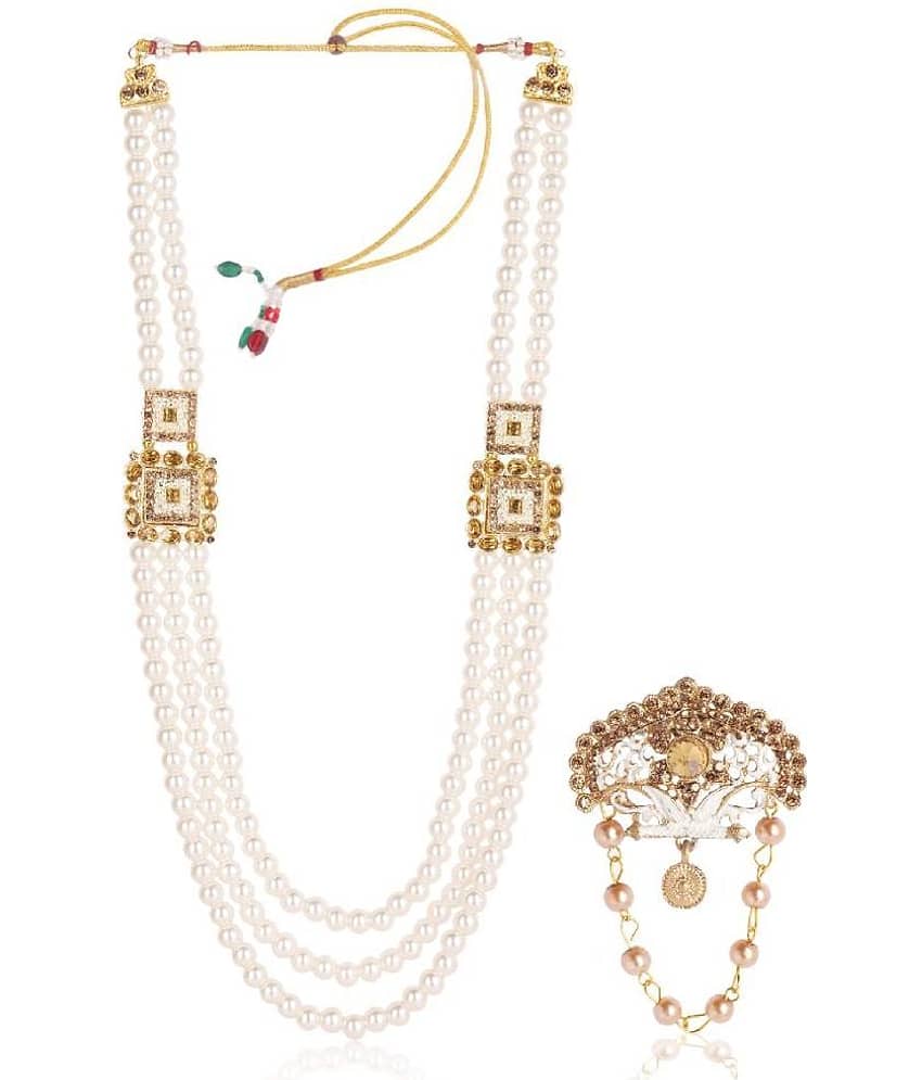Wedding Groom Mala & Brooch Set for Men