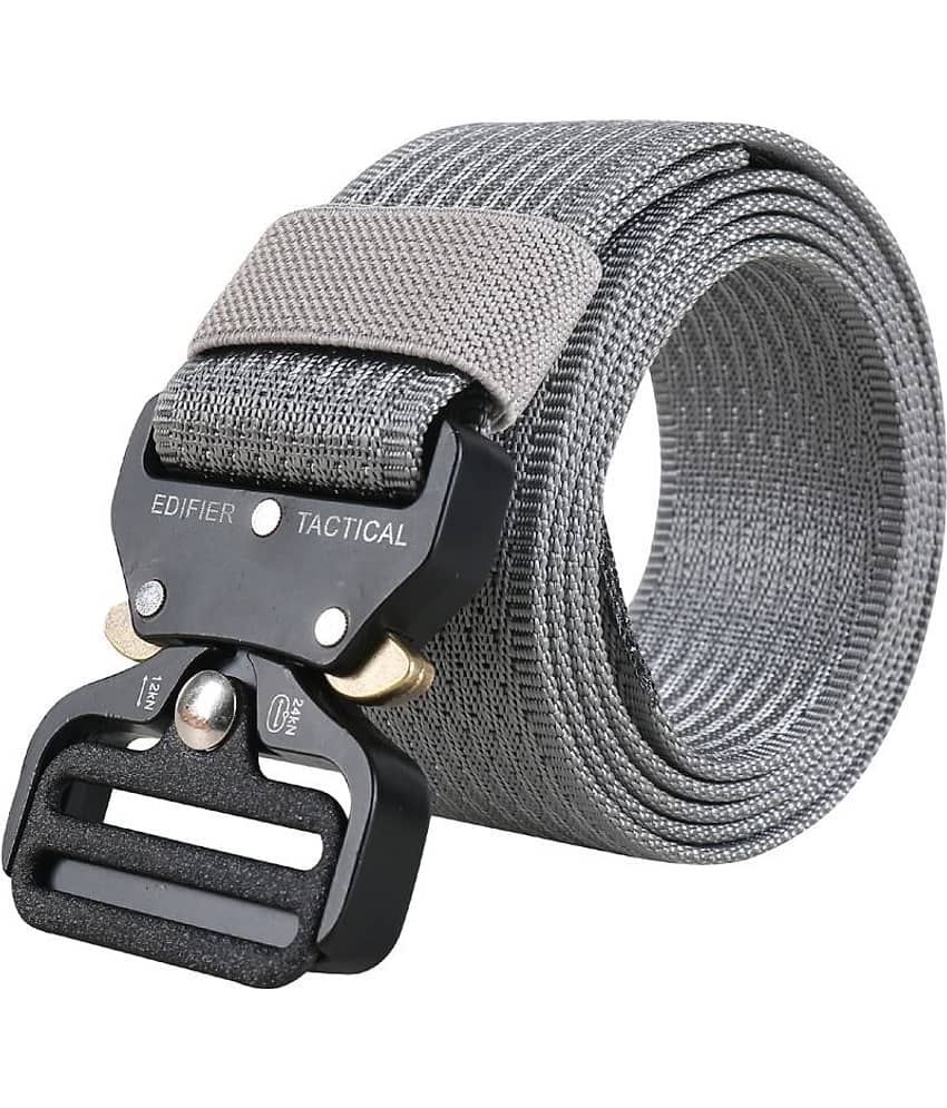 Edifier - Light Grey Nylon Men's Casual Belt ( Pack of 1 )