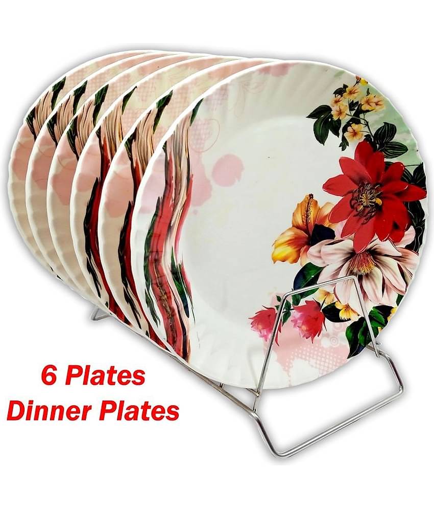 Inpro 6 Pcs Melamine Multi Color Full Plate