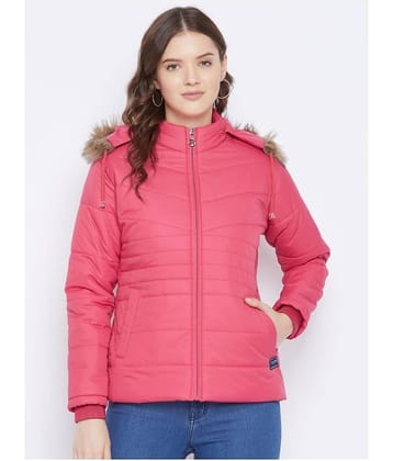 VERO AMORE Polyester Pink Parka Jackets Single