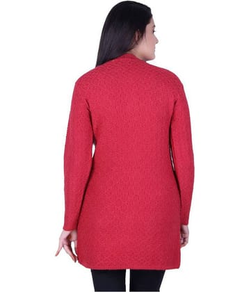 Ogarti Acrylic Round Neck Women's Cardigans Dress - Red ( Single )