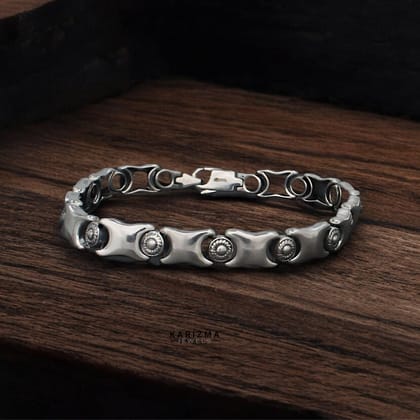 925 Sterling Silver handmade Men's Oxidized Bracelet Man Jewelry 8.3"