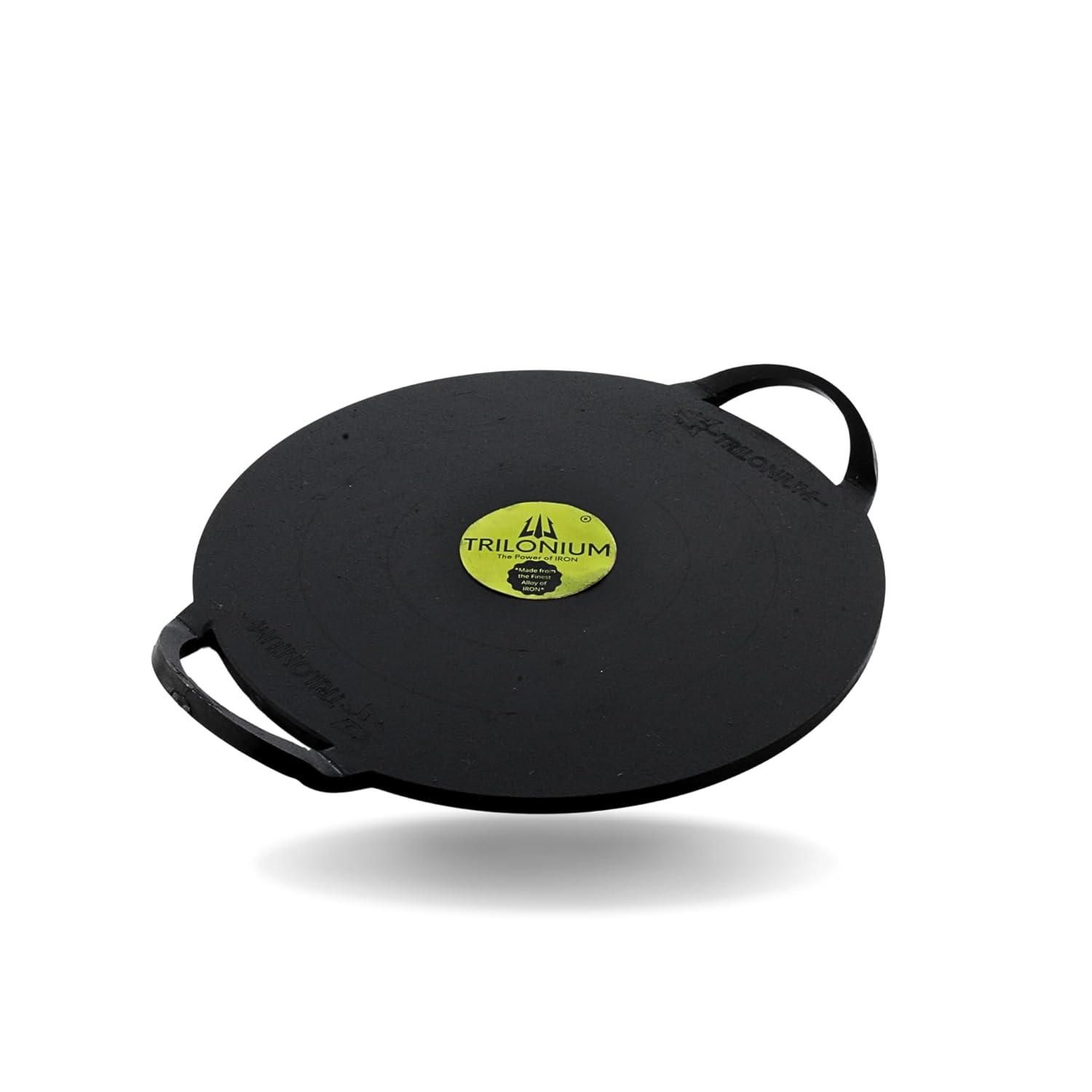 Trilonium Triple-Seasoned Iron Boulder Dosa Tawa 26 cms, 3.2 Kgs