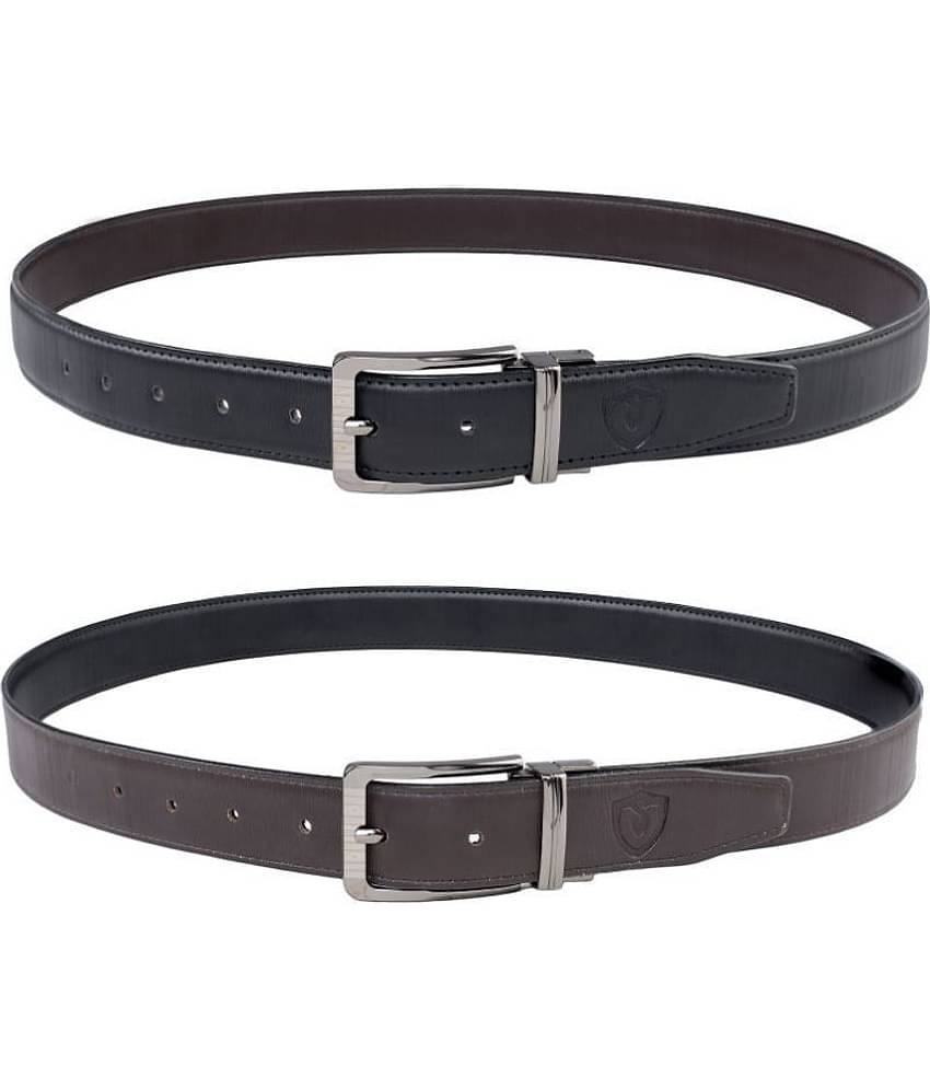 Keviv - Multicolor Leather Men's Reversible Belt ( Pack of 1 )