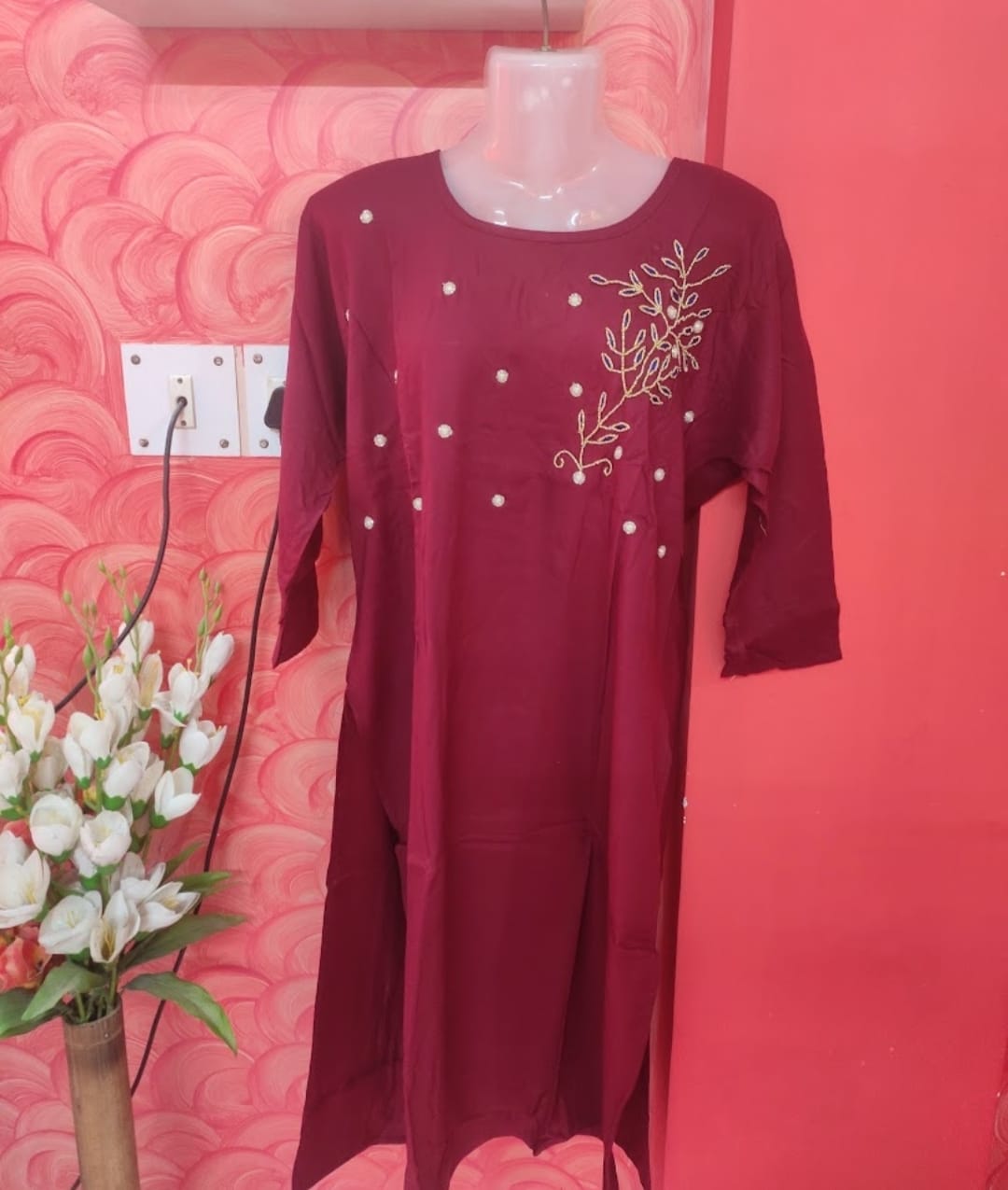 Stone work Kurti