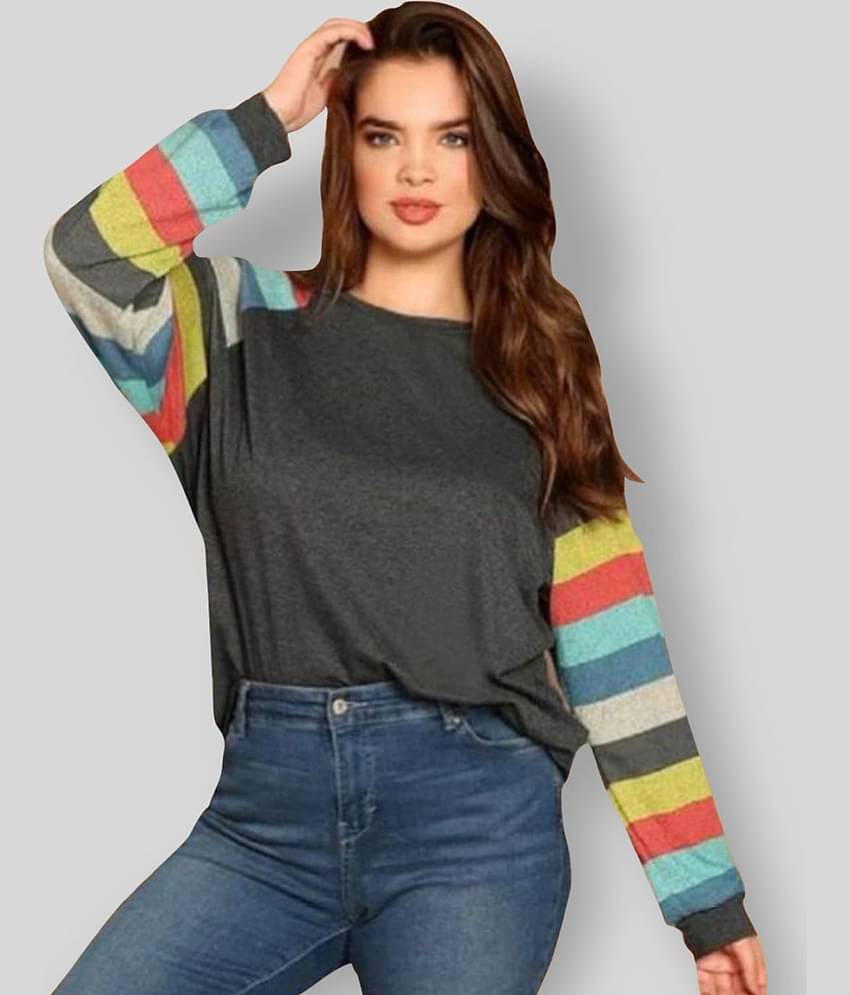 JUNEBERRY Women Cotton Striped Regular Fit Round Neck T-Shirt ( Multicolor )
