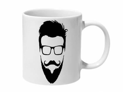 Multicolor Mr Cool Beard Ceramic Mug