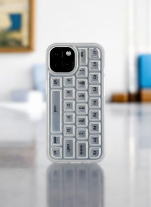 White Kawaii Keypop Case for iPhone 14