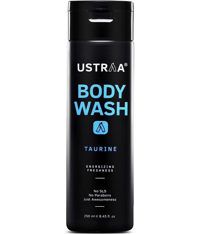 Ustraa Body Wash - Taurine - 200 ml - Menthol cooling, Energizing freshness & no post-shower dryness, intense foaming without sulphates