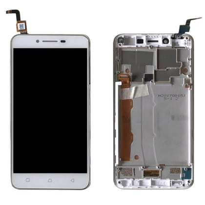 LCD Display Folder with Touch Screen for Lenovo Vibe K5 White with Frame