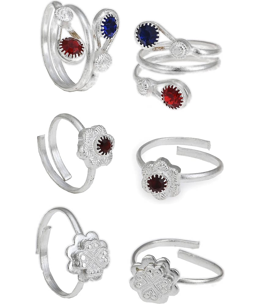 AanyaCentric - Gold Toe Rings ( Pack of 3 )