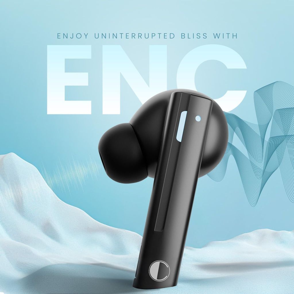 CELLECOR BroPods CB33 TWS with 60 Hours Playtime, Digital Display, Automatic Pairing, HD Sound and 5.1V Bluetooth - Black