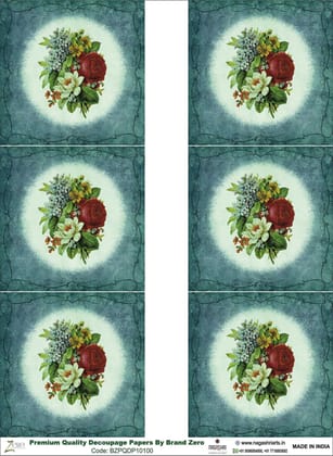 Brand Zero Premium Quality Decoupage Paper Pack of Two - Design Code: BZPQDP10100
