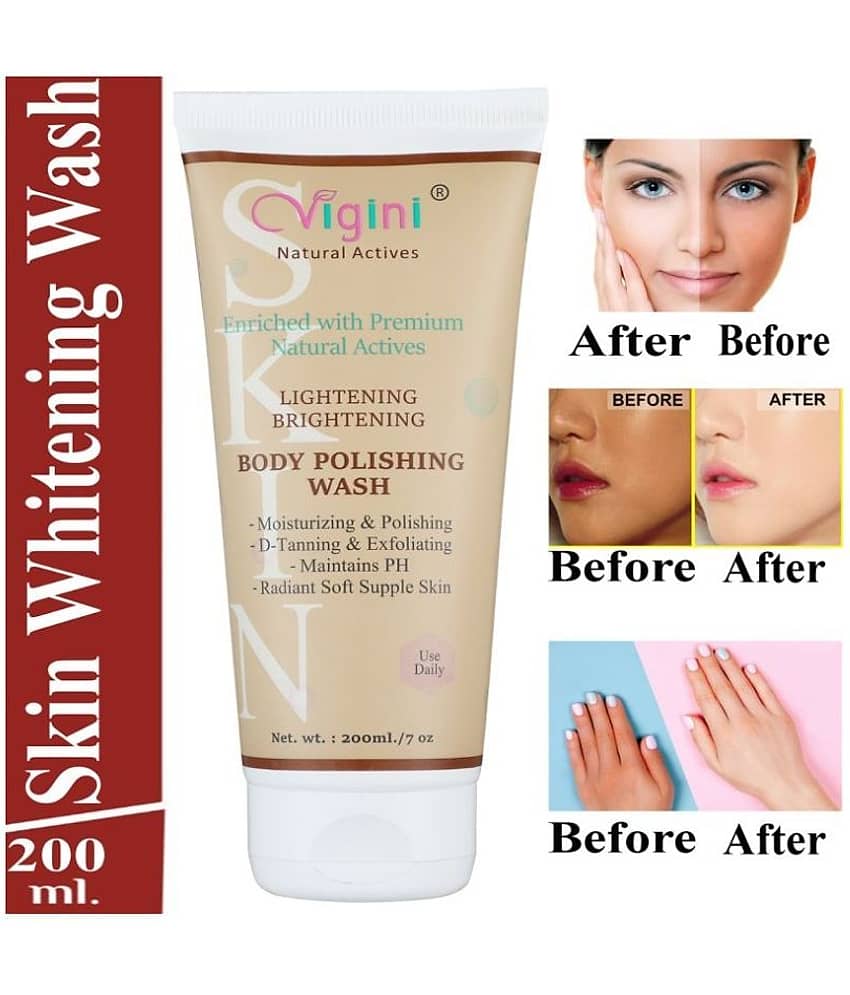 Vigini Skin Whitening Soap Serum Cream Gel Body Wash Lightening Brightening Polishing Face Serum SPF 30 200 mL