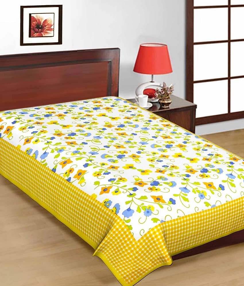Uniqchoice Cotton Single Bedsheet ( Multi )