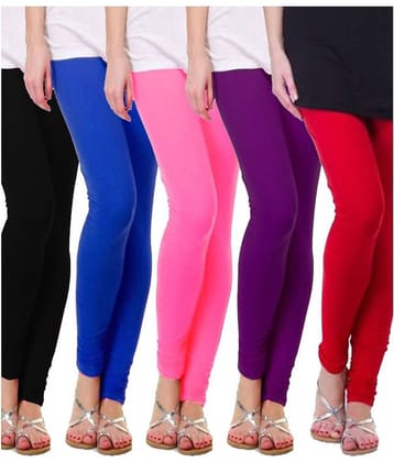 Famaya Pack of 5 Girls 100% Cotton Leggings ( Green )