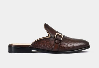 MULE | BROWN SINGLE BUCKLE (Sale)-UK 7
