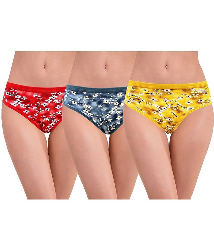 RC. ROYAL CLASS Pack of 3 Cotton Women's Hipsters ( Multi Color )