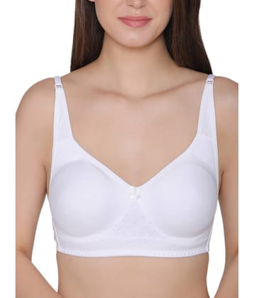 Clovia Cotton Non Padded Women's T-Shirt Bra ( White )