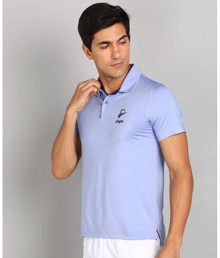 SLAGEN - Lavender Polyester Regular Fit Men's Sports Polo T-Shirt ( Pack of 1 )