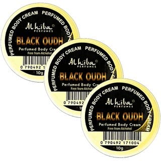 Al Hiba Black Oudh Perfume Body Cream 10g Pack of 3