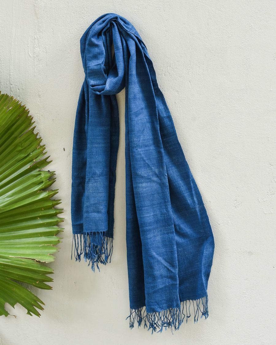 Indigo Natural Dyed Eri-stole