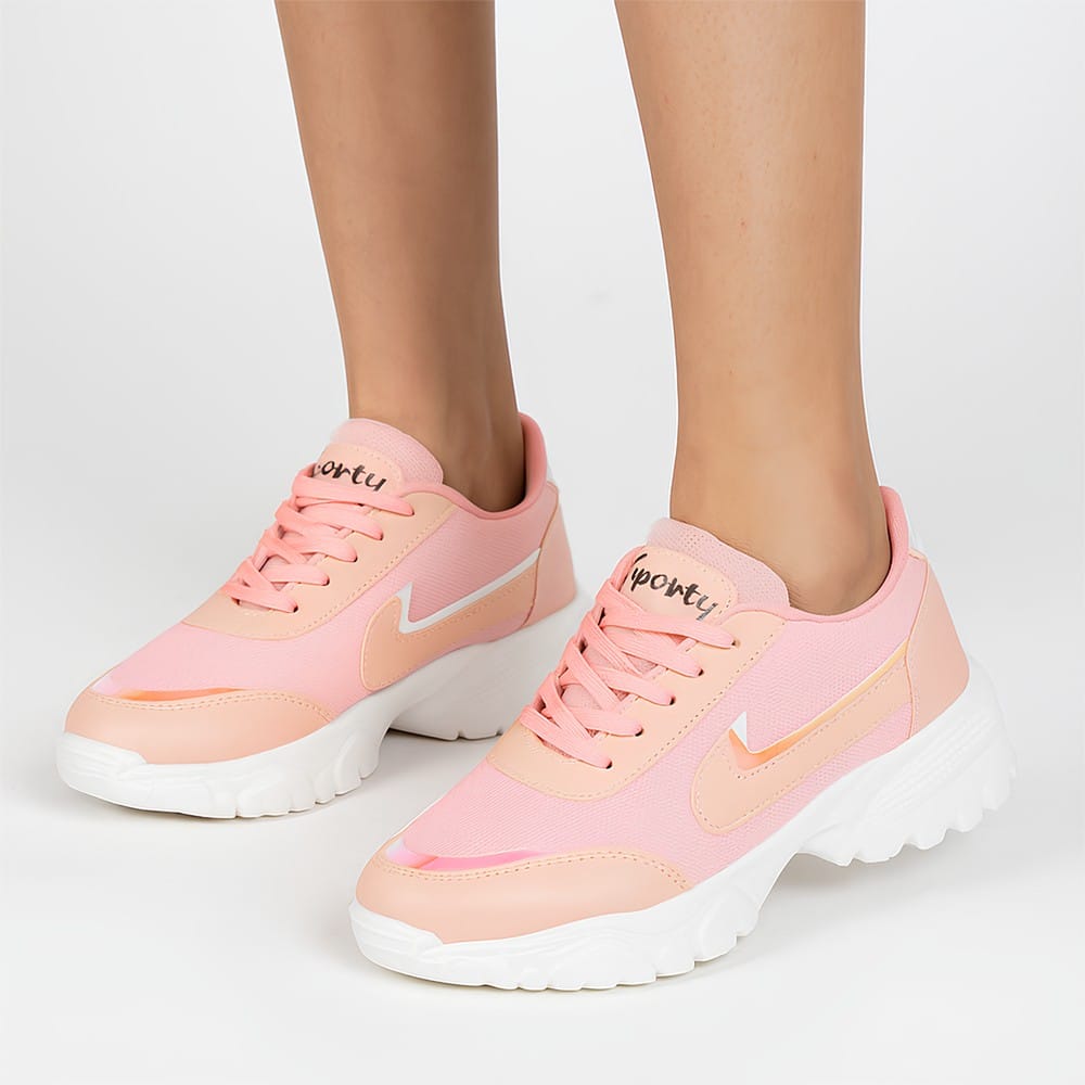 Latest Trendy Women s Casual Sneakers Sports Shoes for Girls and Women (Size-38) Pink