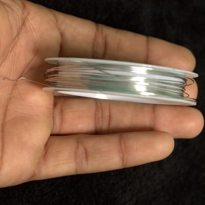 10 Pcs, 0.5mm Copper Wire Silver-0.5mm / Silver / Copper