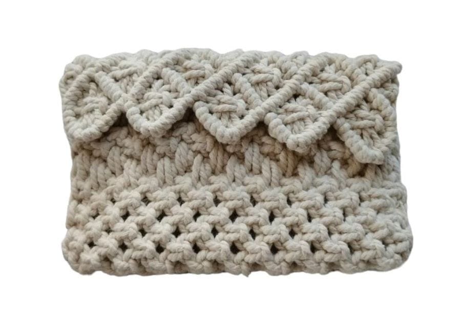 ASOMI HANDCRAFTED MACRAME CLUTCH BAG