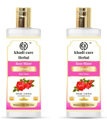 Khadi Care Herbal Rose Water Toner (210ml Each) Pack of 2