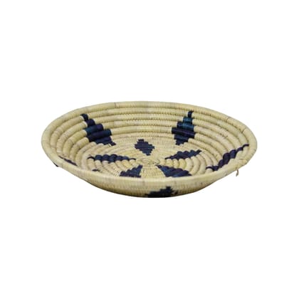 Naisoch Samiti Handmade Moonj Tray, Plate for Eco-friendly Home Decoration 12 Inch