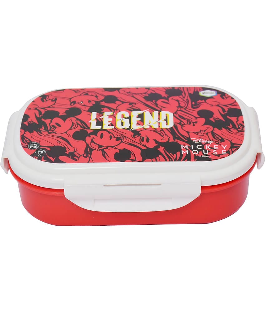 Gluman - 3D Disney Mickey Snappy Stainless Steel School Lunch Boxes 2 - Container ( Pack of 1 )