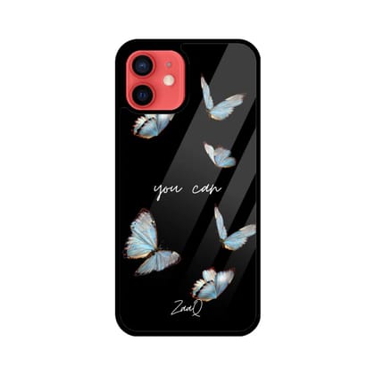 Black Delicate Phase ZaaQ Premium Glass Case for iPhones  Style Meets Protection  Apple iPhone 11