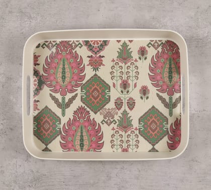 India Circus Mystifying Dazzle Rectangle Large Bamboo Tray
