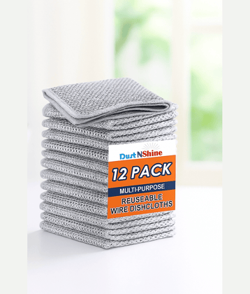 dust n shine Multicolor Stainless Steel Steal scrubber pack of 12 ( Set of 12 )